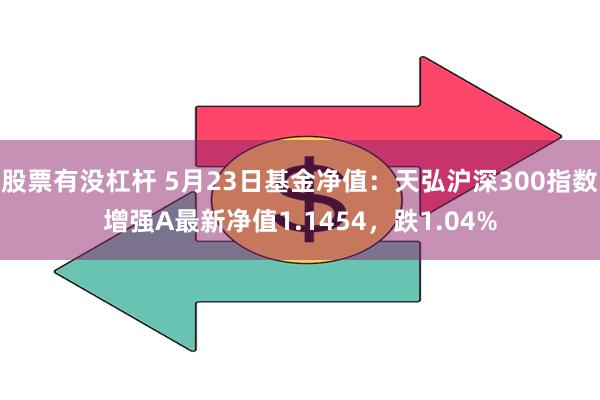 股票有没杠杆 5月23日基金净值：天弘沪深300指数增强A最新净值1.1454，跌1.04%