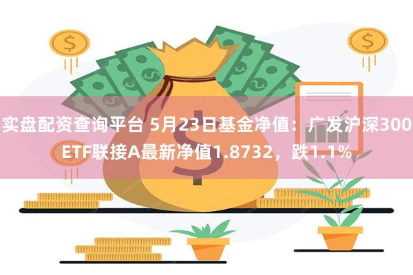 实盘配资查询平台 5月23日基金净值：广发沪深300ETF联接A最新净值1.8732，跌1.1%