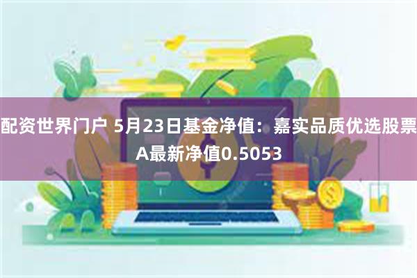 配资世界门户 5月23日基金净值：嘉实品质优选股票A最新净值0.5053